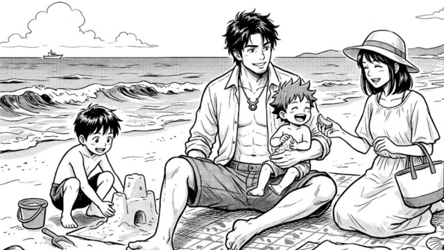 Oroscopo, famiglia al mare &copy; Gemini