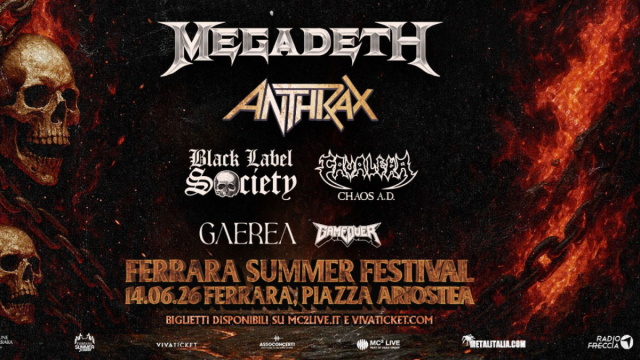 Megadeth, Anthrax, Black Label Society e altri a Ferrara ... &copy; Creative Commons