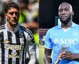 Dusan Vlahovic, attaccante della Juventus. Foto &copy; Juventus. Romelu Lukaku, foto &copy; Lega