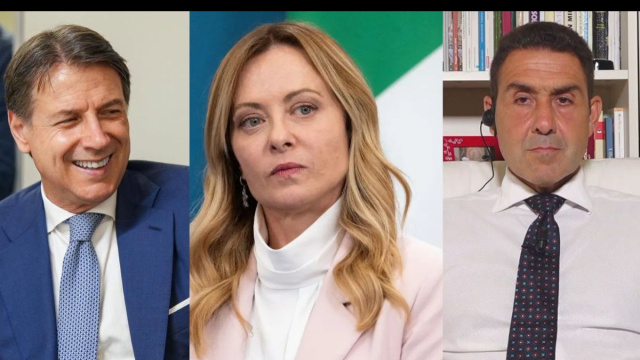Giuseppe Conte, Giorgia Meloni e Roberto Vannacci (&copy; Facebook)
