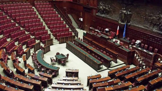 L'aula di Palazzo Montecitorio.
