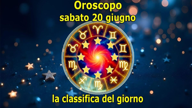 Locandina per l'oroscopo di sabato 20 giugno 2026 - &copy; Gemini IA.