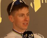 Tadej Pogacar al via dello scorso Tour de France - &copy; Screenshot Eurosport