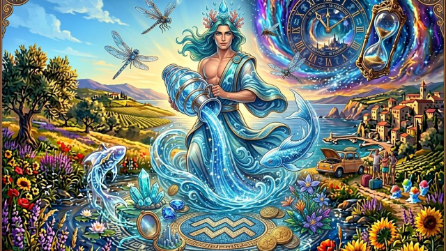 Segno zodiacale dell'Acquario tra la natura- &copy; Gemini AI