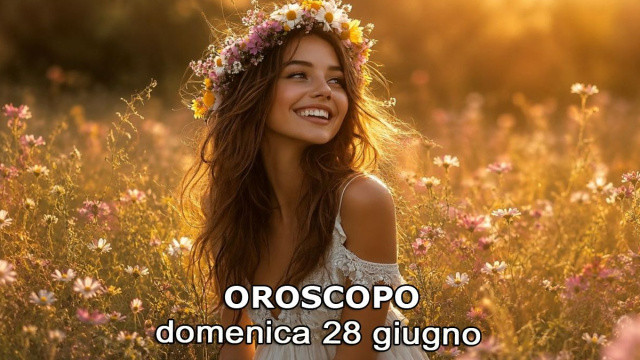 Locandina per l'oroscopo di domenica 28 giugno 2026 - &copy; Gemini IA.