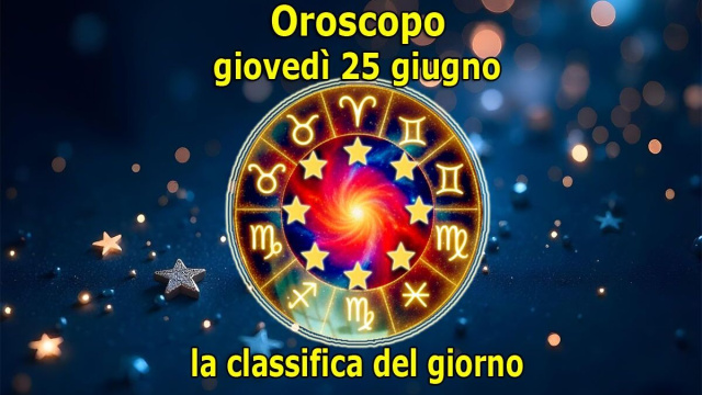 Locandina per l'oroscopo di gioved&igrave; 25 giugno 2026 - &copy; Gemini IA.