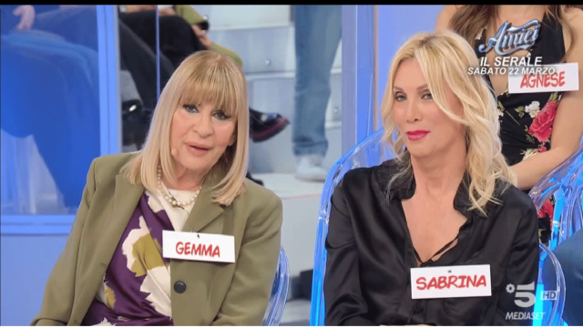 Gemma Galgani e Sabrina Zago &copy; Canale 5.