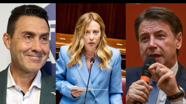 Roberto Vannacci, Giorgia Meloni e Giuseppe Conte (&copy; Facebook)