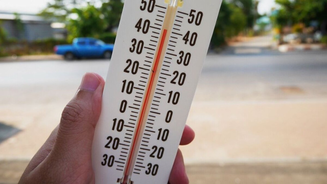 Termometro segna caldo record.