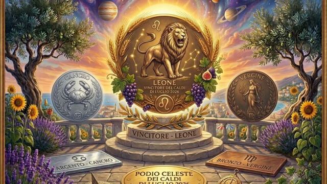 Podio caldo di luglio 2026: 1&deg;posto al Leone, 2&deg;Cancro, 3&deg;Vergine -&copy;Gemini AI