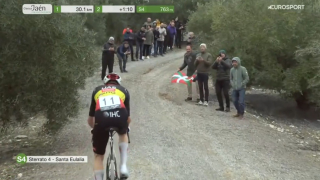 Tim Wellens con la maglia di Campione nazionale - &copy; Screenshot Eurosport