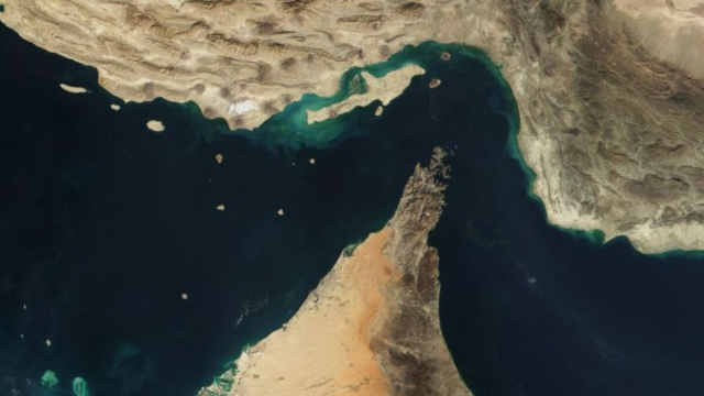 Immagine satellitare dello stretto di Hormuz