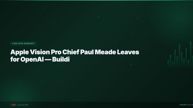 Apple Vision Pro Chief Paul Meade Leaves for OpenAI &mdash; Building AI ... &copy; Creative Commons