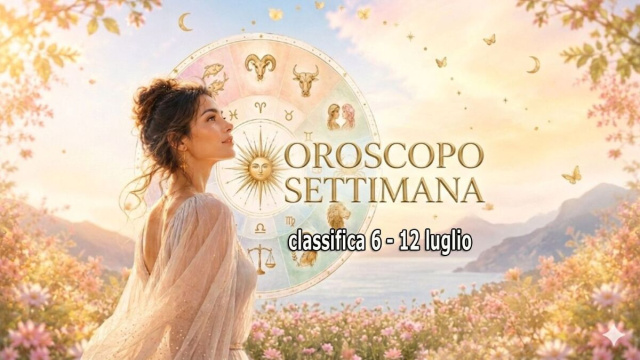 Locandina per l'oroscopo settimanale 6-12 luglio 2026 - &copy; Gemini IA.