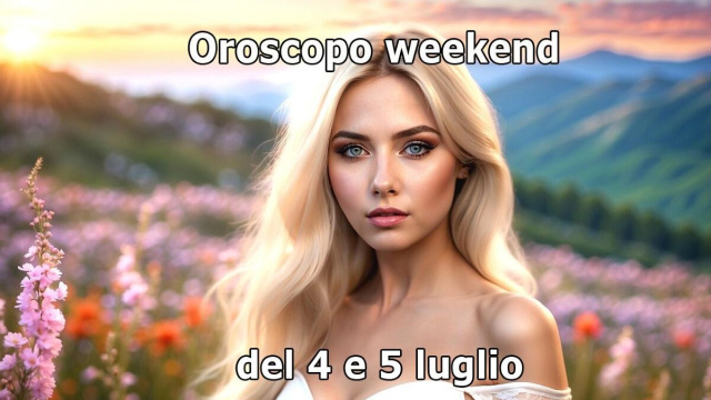 Locandina per l'oroscopo del weekend del 4 e 5 luglio 2026 - &copy; Pixabay IA.