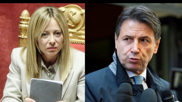 Giorgia Meloni e Giuseppe Conte (&copy; Facebook)