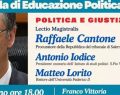 Cantone a Baiano per la Scuola di Politica: al centro il rapporto tra giustizia e legalità
