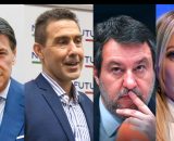 Giuseppe Conte, Roberto Vannacci, Matteo Salvini e Giorgia Meloni (&copy; Wikimedia commons).