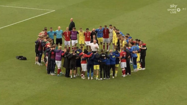 Screenshot della partita da Sky sport.