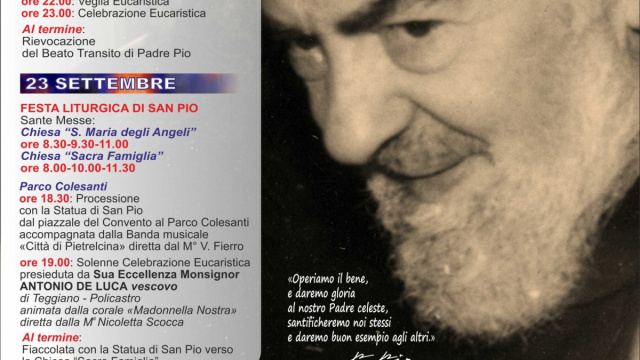 FESTA LITURGICA DI SAN PIO 22-23 settembre - Padre Pio - Convento ... &copy; Creative Commons