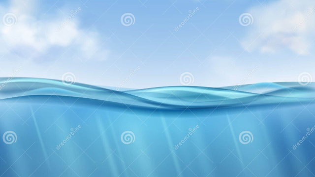 Superficie Oceanica Acqua Blu Sottomarina, Raggi Solari E Fondale ... &copy; Creative Commons