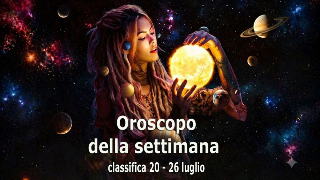Locandina per l'oroscopo della settimana 20-26 luglio 2026 - &copy; Gemini IA.