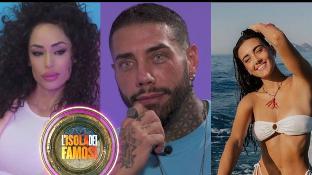 Raffaella Fico, il logo dell'Isola dei famosi, Francesco Chiofarlo e Zeudi Di Palma &copy; Canale 5/Instagram.