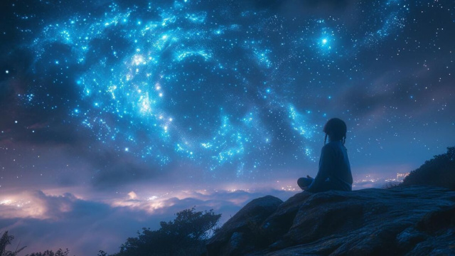 Ragazza sotto un cielo stellato (&copy;pixabay.com)