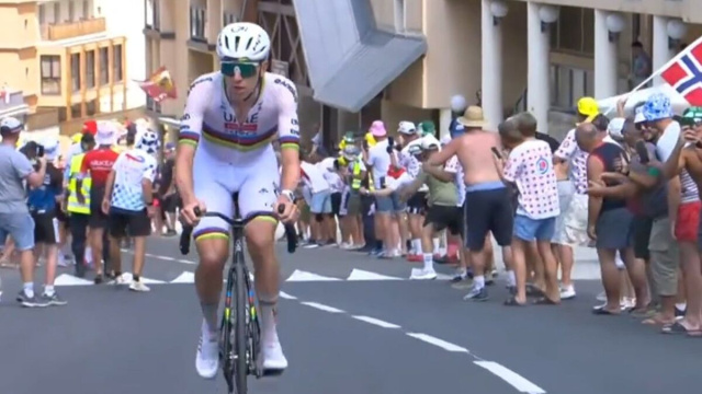 Tadej Pogacar sul Tourmalet - &copy; Screenshot Eurosport