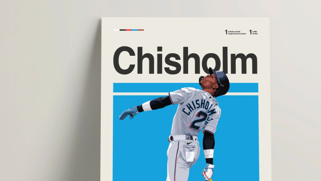 Poster Jazz Chisholm Jr, poster di baseball, stampa di baseball ... &copy; Creative Commons