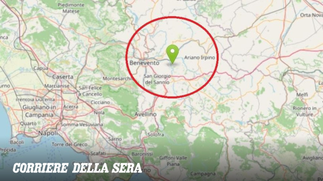 Terremoto a Benevento, scossa di magnitudo 3.3 all'alba avvertita ... &copy; Creative Commons