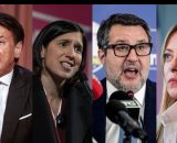 Giuseppe Conte, Elly Schlein, Matteo Salvini e Giorgia Meloni (&copy; Facebook)