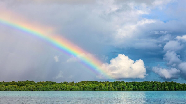 Arcobaleno su paesaggio &copy; Immagine di Pixabay