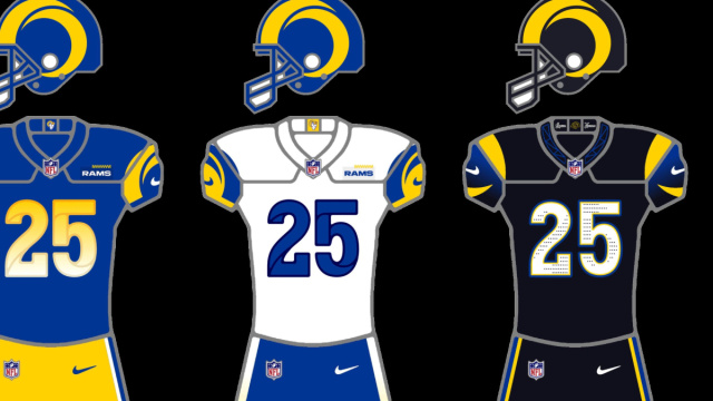 File:Los Angeles Rams Uniforms 2025.png - Wikipedia &copy; Creative Commons
