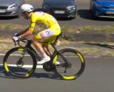 Tadej Pogacar nella tappa di Le Lorian - &copy; Screenshot Eurosport