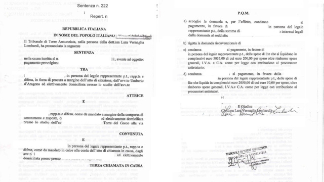 SENTENZA VITTORIOSA - TRIBUNALE DI TORRE ANNUNZIATA - NOVEMBRE ... &copy; Creative Commons