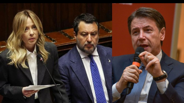 Giorgia Meloni, Matteo Salvini, Giuseppe Conte (&copy; Facebook)