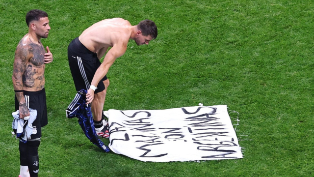 L'Argentina rischia sanzioni dopo aver esposto lo striscione sulle ... &copy; Creative Commons