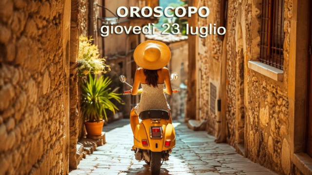 Locandina per l'oroscopo di gioved&igrave; 23 luglio 2026 - &copy; Gemini IA.