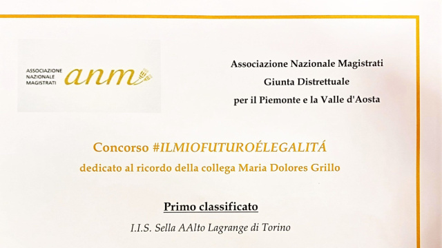 LAGRANGE - 1R vince il 1&deg; premio di #IL MIO FUTURO &Egrave; LEGALIT&Aacute; ... &copy; Creative Commons