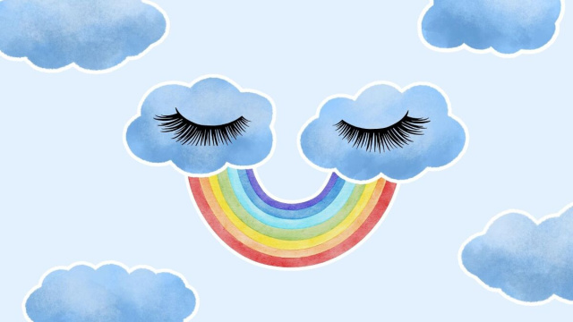 Nuvole e arcobaleno &copy; Immagine di Pixabay