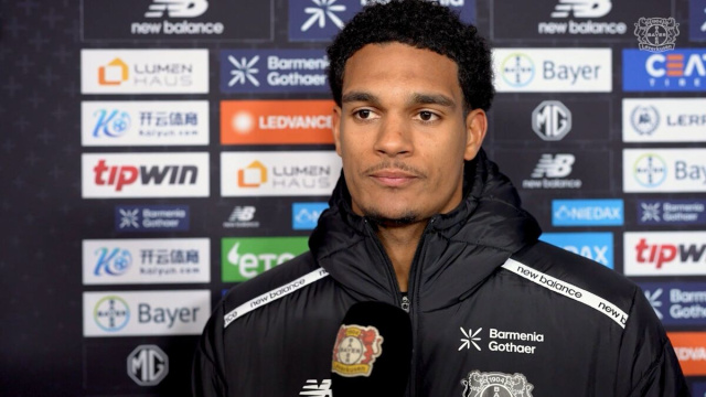 Jarell Quansah, difensore del Bayer Leverkusen. Foto &copy; Bayer Leverkusen