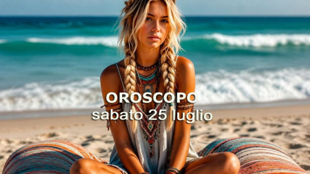 Locandina per l'oroscopo di sabato 25 luglio 2026 - &copy; Gemini IA.