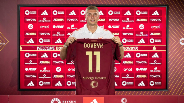 Artem Dovbyk, attaccante della Roma. Foto &copy; Roma