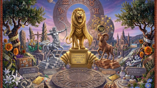 Podio spendaccioni di agosto 2026: 1&deg; Leone, 2&deg; Sagittario, 3&deg; Ariete