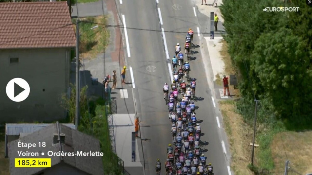 Il gruppo al Tour de France - &copy; Screenshot Eurosport