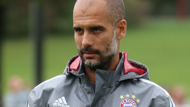 File:Pep Guardiola Training FC Bayern M&uuml;nchen-3 (cropped).jpg ... &copy; Creative Commons