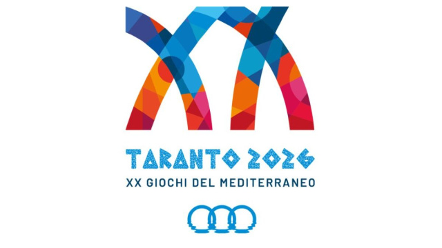 Il logo dei Giochi del Mediterraneo di Taranto.