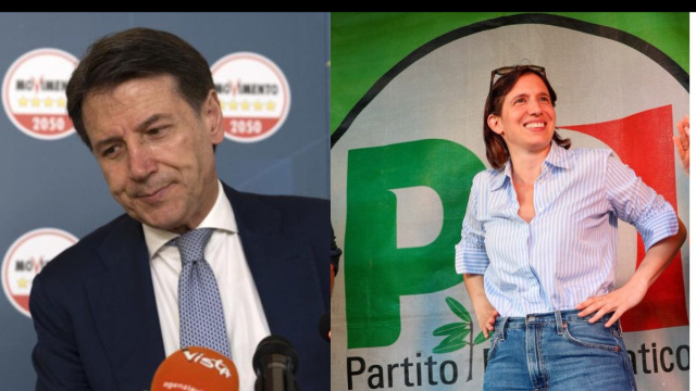 Giuseppe Conte ed Elly Schlein (&copy; Facebook)
