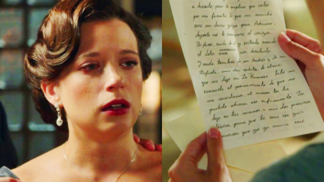 Martina legge la lettera di Catalina &copy; La Promessa